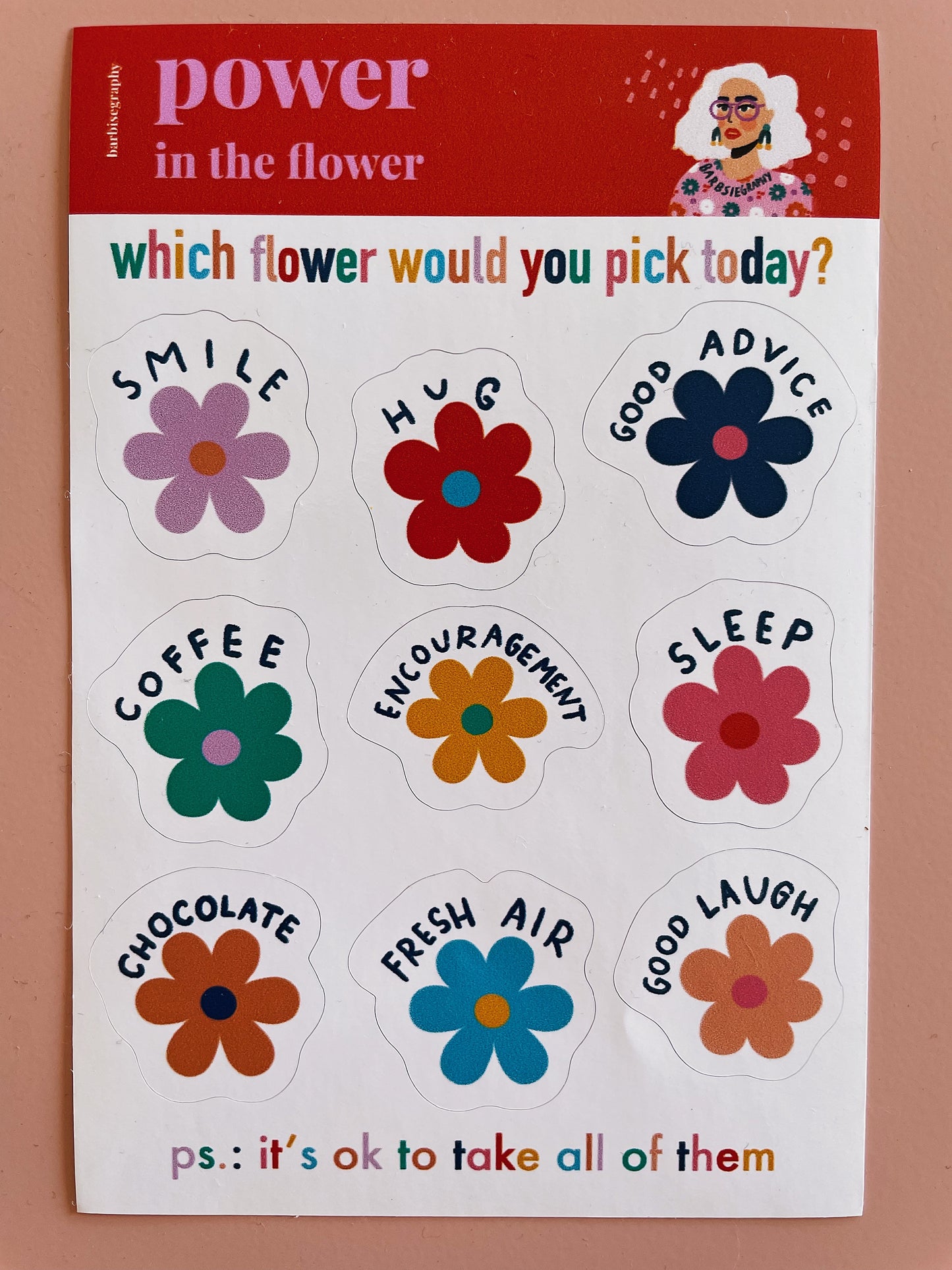 Power in the Flower sticker pack