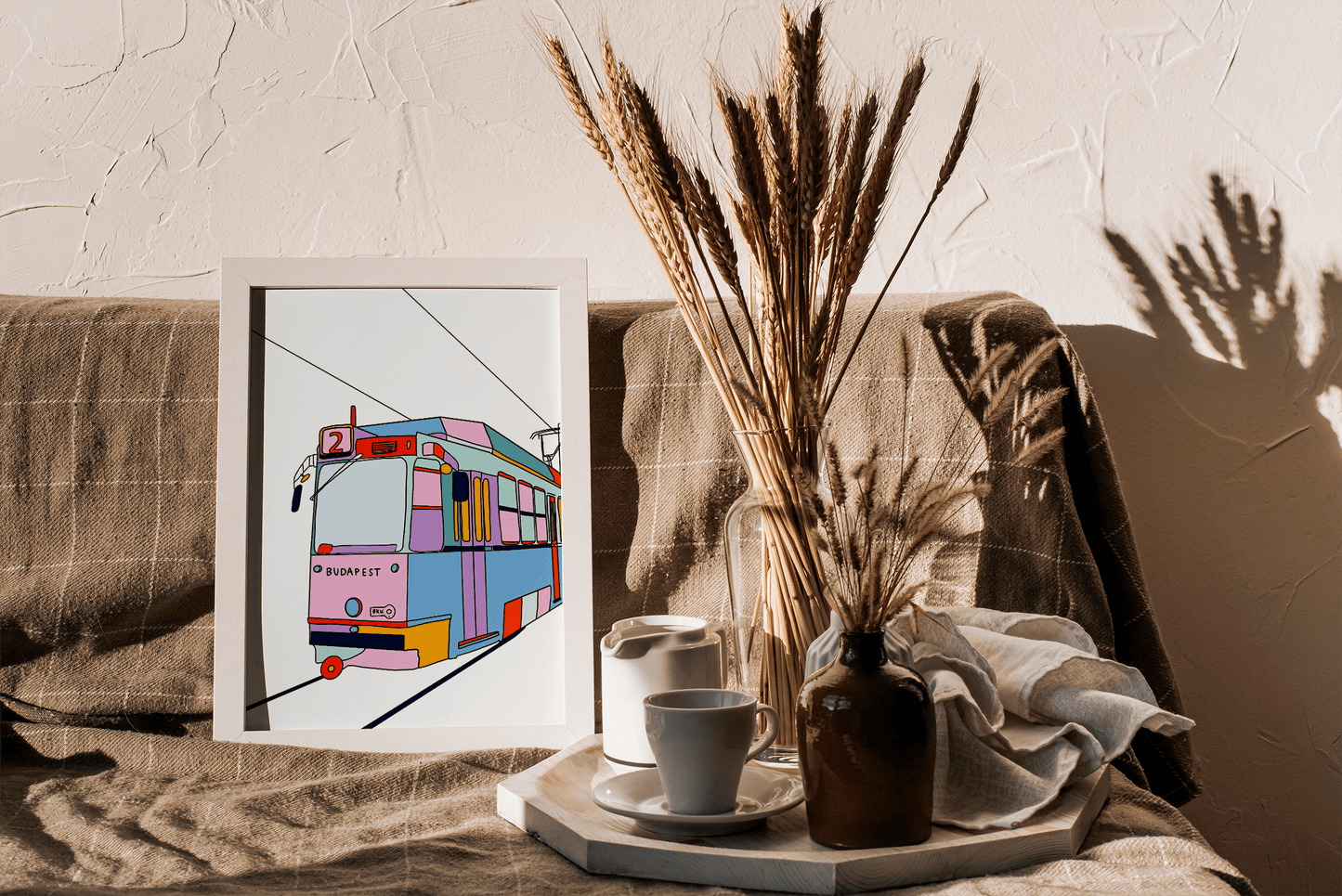 Colourful tram