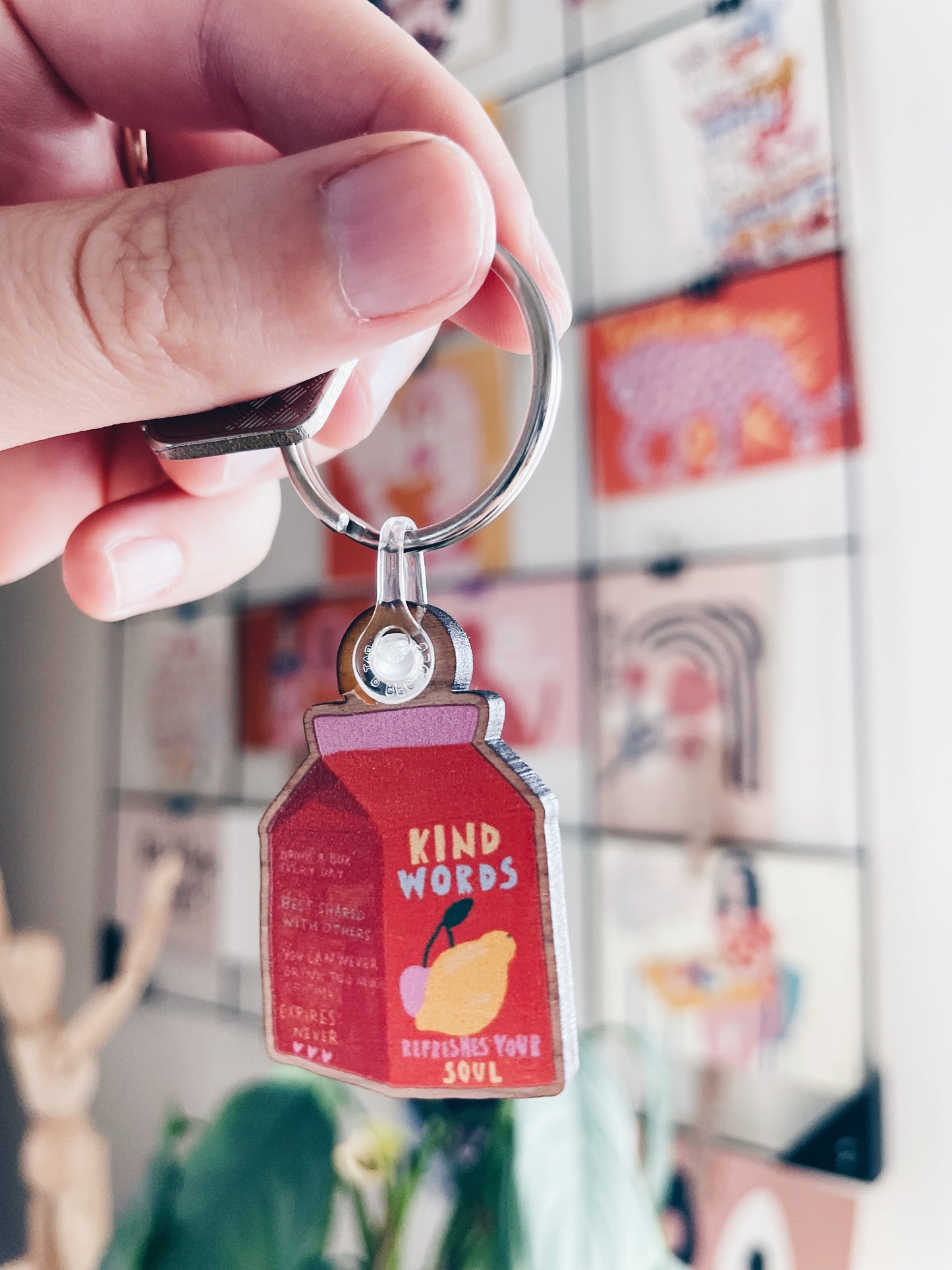 Kind Words keyring