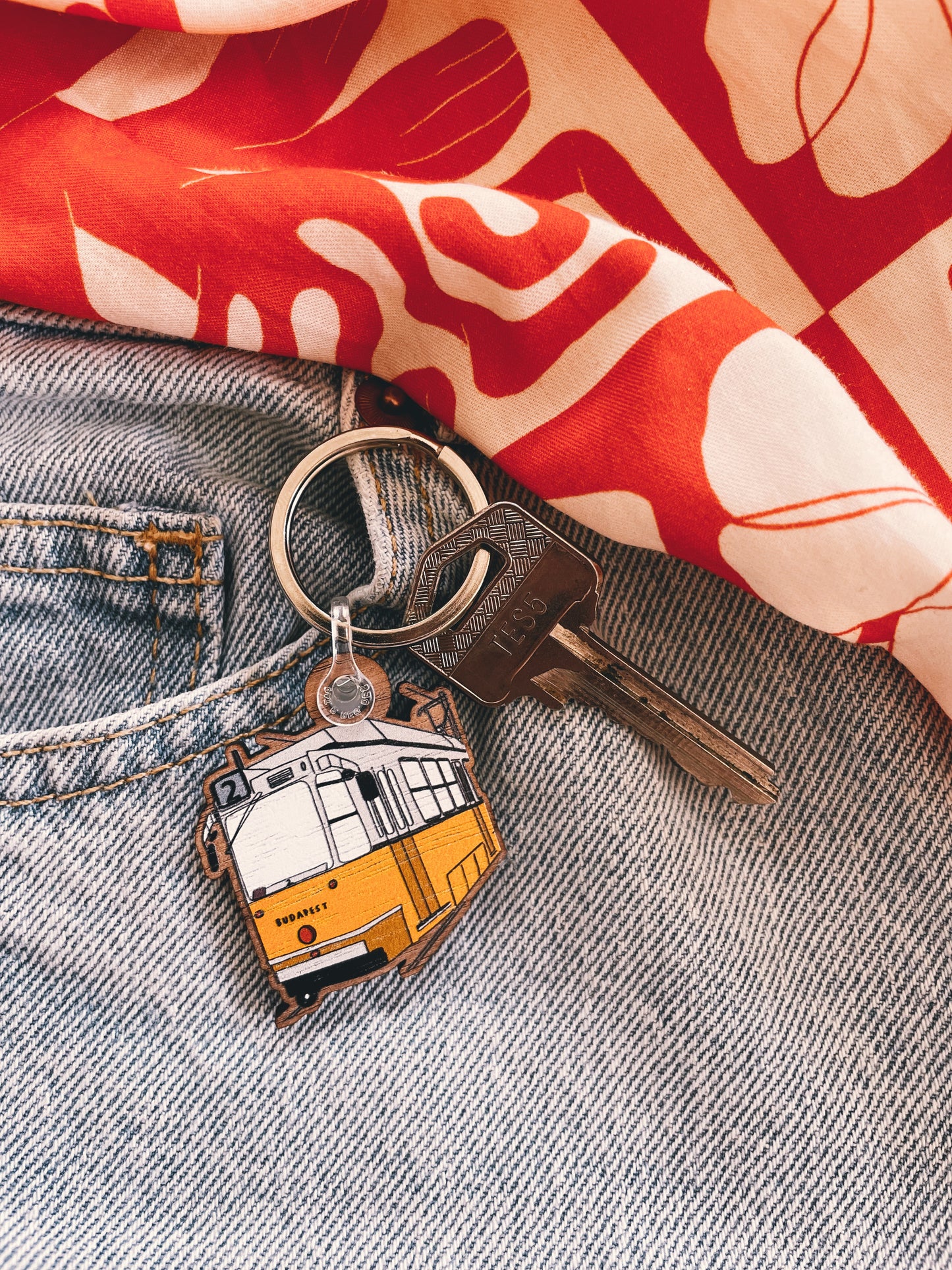 Yellow Tram keyring