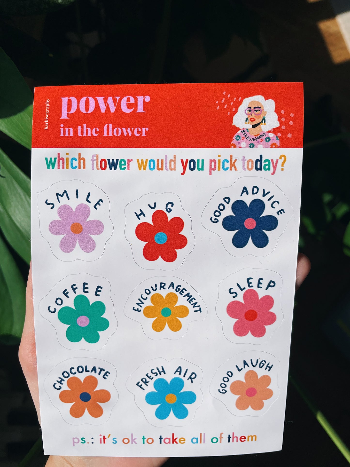 Power in the Flower sticker pack