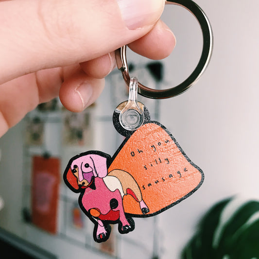 Oh you silly sausage keyring